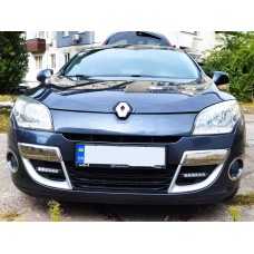 Кути на передній бампер 2008-2011 (нерж) для Renault Megane III 2009-2016 рр.