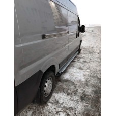 Бокові пороги Allmond Grey (2 шт., алюм.) Коротка база для Citroen Jumper 2007↗ та 2014↗ рр.