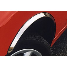Накладки на арки (4 шт, нерж) 1 бічні двері, Полірована нержавіюча сталь для Fiat Fiorino/Qubo 2008↗ рр.