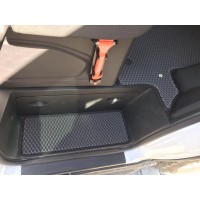 Килимки на пороги (2 шт, EVA, чорні) для Ford Transit 2014↗ рр.