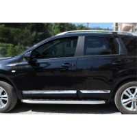 Молдинг дверний OmsaLine (4 шт, нерж.) OmsaLine, -20232 (довгий) для Nissan Qashqai 2007-2010 рр.