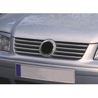 Накладки на решітку (8 шт, нерж) для Volkswagen Bora 1998-2004 рр.
