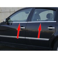 Зовнішня окантовка вікон (4 шт, нерж) Carmos - Турецька сталь для Volkswagen Passat B5 1997-2005 років.