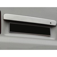 Планка над номером для розпашних дверей (нерж) Carmos - Турецька сталь для Volkswagen T5 Transporter 2003-2010 рр.
