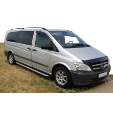 Бокові пороги Fullmond (2 шт., алюм.) Коротка (short) і Середня (long) для Mercedes Vito W639 2004-2015рр.