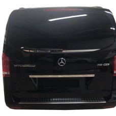 Планка над номером широка (нерж) Carmos - Турецька сталь для Mercedes Vito / V W447 2014↗ рр.