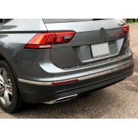 Накладки на торец бампера 2016-2020 (3 шт, нерж) для Volkswagen Tiguan 2016↗