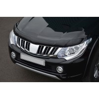 Дефлектор капоту (2015-2019, EuroCap) для Mitsubishi L200 2015↗ рр.