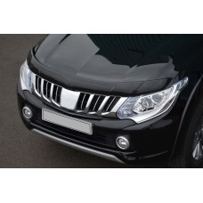 Дефлектор капоту (2015-2019, EuroCap) для Mitsubishi L200 2015↗ рр.