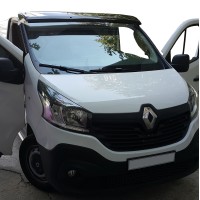 Козирьок на лобове скло (чорний глянець, 5мм) для Renault Trafic 2015↗ рр.