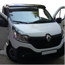 Козирьок на лобове скло (чорний глянець, 5мм) для Renault Trafic 2015↗ рр.