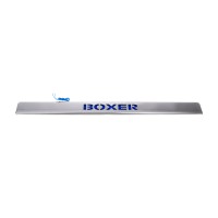 Хром планка над номером LED-синій (нерж.) для Peugeot Boxer 2006↗ та 2014↗ рр.