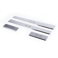 Накладки на пороги Carmos (4 шт, нерж) для BMW X3 E-83 2003-2010 рр.