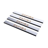 Накладки на пороги Carmos V1 (4 шт, нерж.) для Opel Zafira B 2005-2011рр.