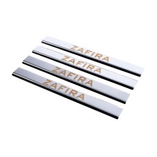 Накладки на пороги Carmos V1 (4 шт, нерж.) для Opel Zafira B 2005-2011рр.