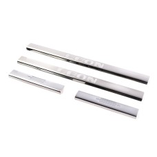 Накладки на пороги Carmos V1 (4 шт, нерж) для Seat Leon 2013-2020 рр.