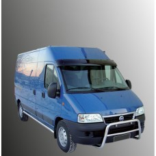 Козирьок на лобове скло (чорний глянець, 5мм) для Fiat Ducato 1995-2006 рр.