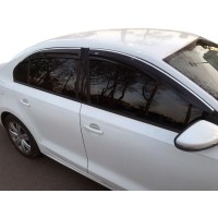 Вітровики з хром смужкою (4 шт, Niken) для Volkswagen Jetta 2011-2018 рр.