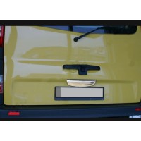 Хром планка над номером (нижня, нерж) Carmos - Турецька сталь для Nissan Primastar 2002-2014рр.