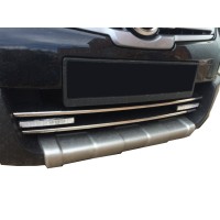 Смужки на нижню решітку (2 шт., нерж) Carmos - Турецька сталь для Nissan Qashqai 2007-2010 рр.