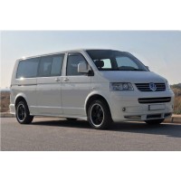 Повна окантовка вікон (14 шт, нерж) 2 бокових дверей, Довга база для Volkswagen T5 Multivan 2003-2010рр.
