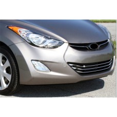 Накладки на решітку (3 шт, нерж.) для Hyundai Elantra 2011-2015 рр.