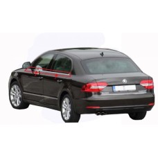 Окантовка вікон (4 шт, нерж) для Skoda Superb 2009-2015 рр.