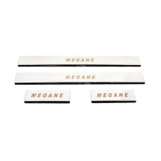 Накладки на пороги Carmos (4 шт, нерж) для Renault Megane III 2009-2016 рр.