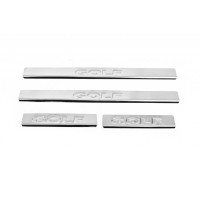 Накладки на пороги Carmos V2 (4 шт, нерж) для Volkswagen Golf 5