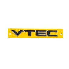 Honda Напис VTEC чорний з хром (110мм на 15мм)