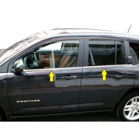 Нижня окантовка вікон (нерж) для Jeep Compass 2006-2016 років.