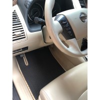 Килимки салону 3 ряди (EVA, чорний) для Nissan Patrol Y62 2010↗ рр.