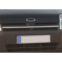 Накладки на решітку радіатора (1 шт., нерж.) Carmos - Турецька сталь для Ford Connect 2002-2006 рр.