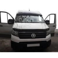 Козирьок на лобове скло (чорний глянець, 5мм) для Volkswagen Crafter 2017↗ рр.