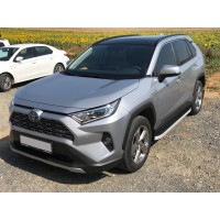 Бокові пороги Tayga Grey (2 шт., алюміній) для Toyota Rav 4 2019+