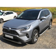 Бокові пороги Tayga Grey (2 шт., алюміній) для Toyota Rav 4 2019+