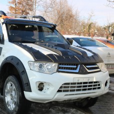 Накладка на капот V2 (ABS) для Mitsubishi L200 2006-2015 рр.