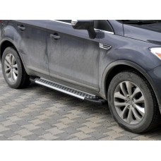 Бокові пороги Allmond Grey (2 шт., алюм.) для Ford Kuga 2008-2013 рр.