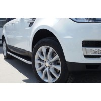 Бокові пороги Tayga Grey (2 шт., алюміній) для Range Rover Sport 2014↗ рр.