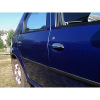 Накладки на ручки (4 шт., нерж.) Carmos - Турецька сталь для Dacia Logan I 2005-2008 рр.