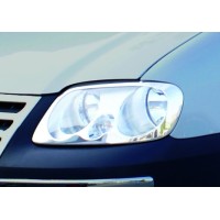 Накладки на фари (2 шт, нерж) для Volkswagen Caddy 2004-2010 рр.