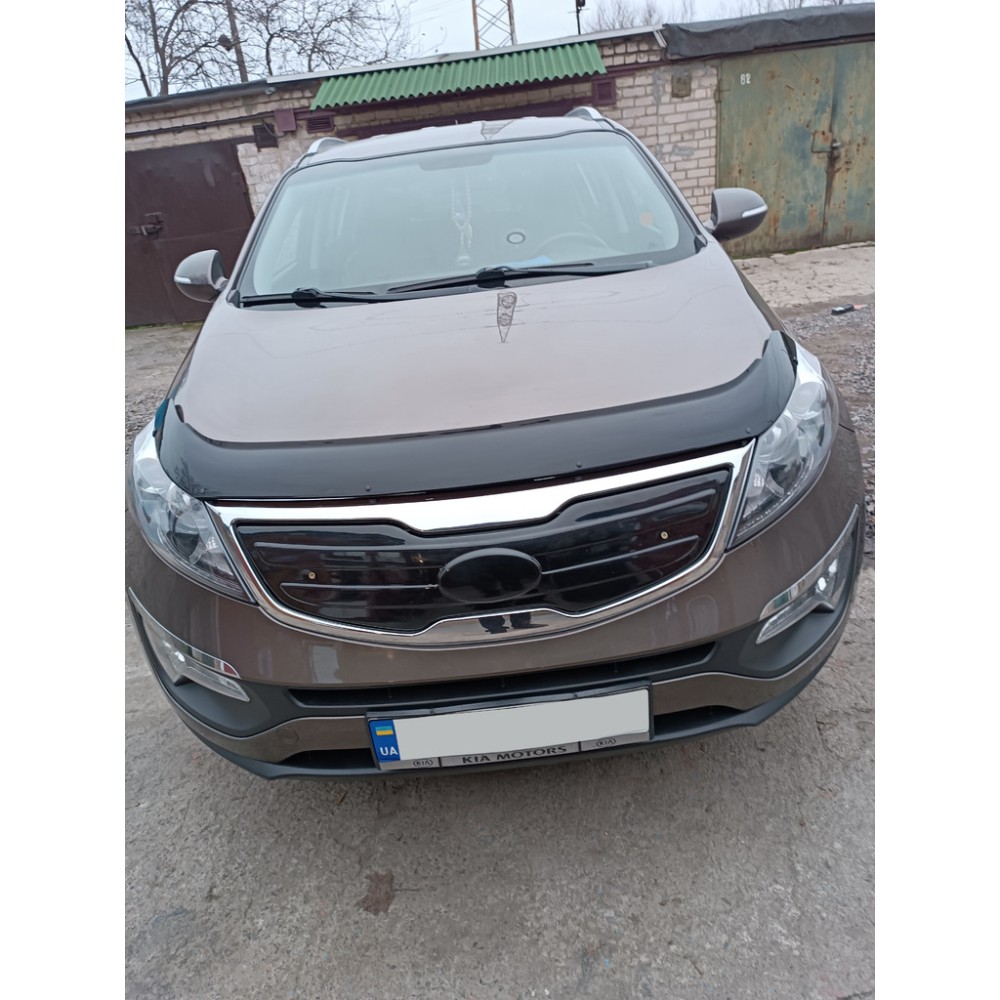 Зимова решітка (верхня) глянцевий для Kia Sportage 2010-2015 рр.