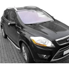 Бокові пороги Fullmond (2 шт, алюм.) для Ford Kuga 2008-2013 рр.