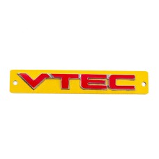 Honda Напис VTEC червоний з хром (110мм на 15мм)