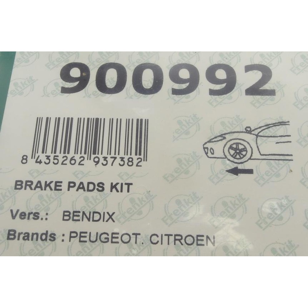 Планка супорта (переднього) прижимна (к-кт) Citroen Saxo 96-04/Peugeot 205/305/405 79-98 (Bendix)