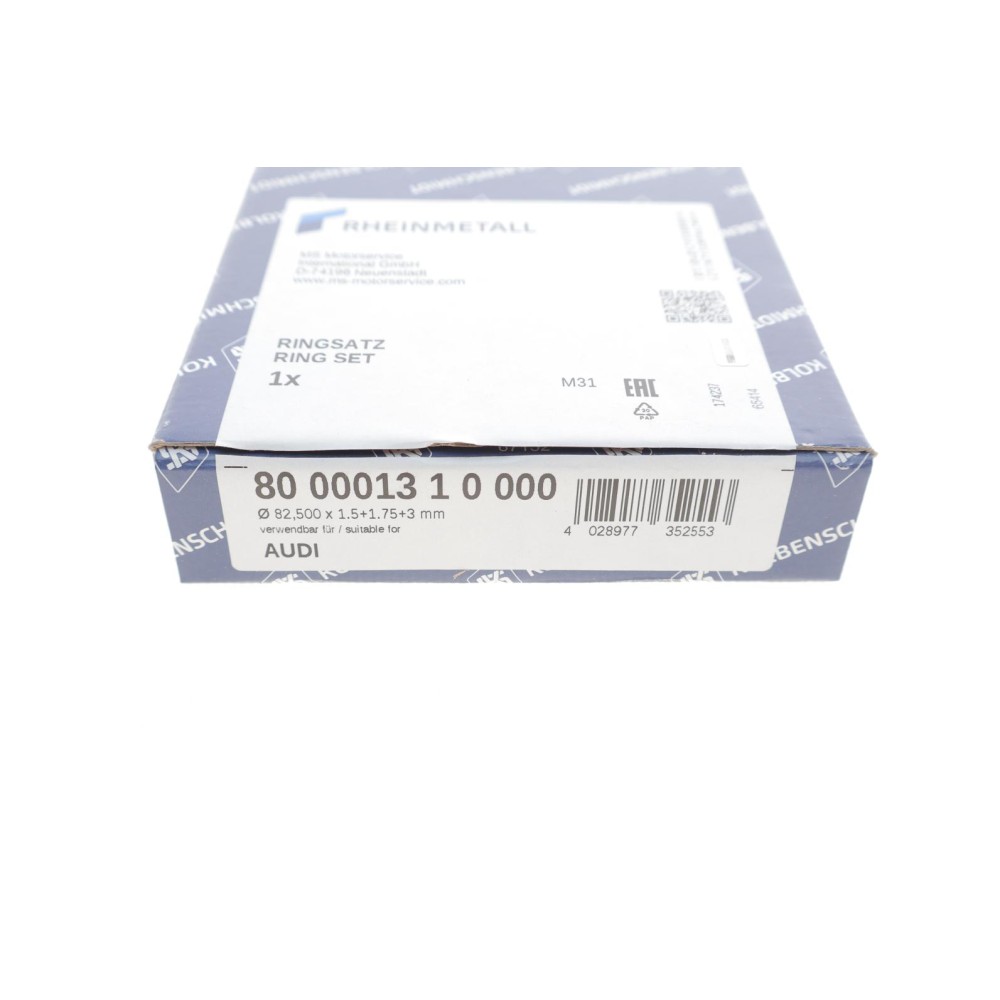 Кільця поршневі Audi 80/100/A4/A6 2.3/2.6i 86-00 (82.5mm/STD) (1.5-1.75-3)