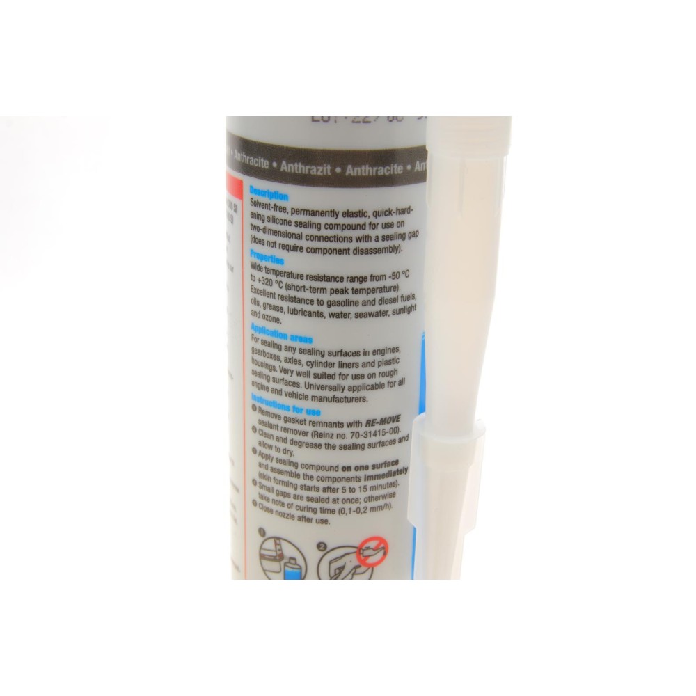 Герметик Reinzosil Tube -50°C +320°C, 310мл (антрацит)