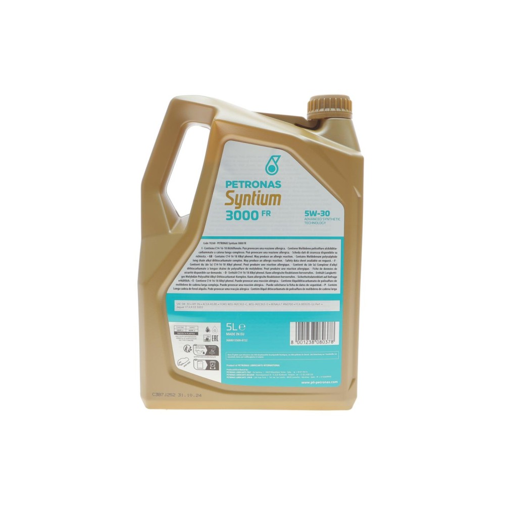 Олива 5W30 SYNTIUM 3000 FR (5L) (WSS-M2C 913-C/913-D/RN0700/STJLR.03.5003)