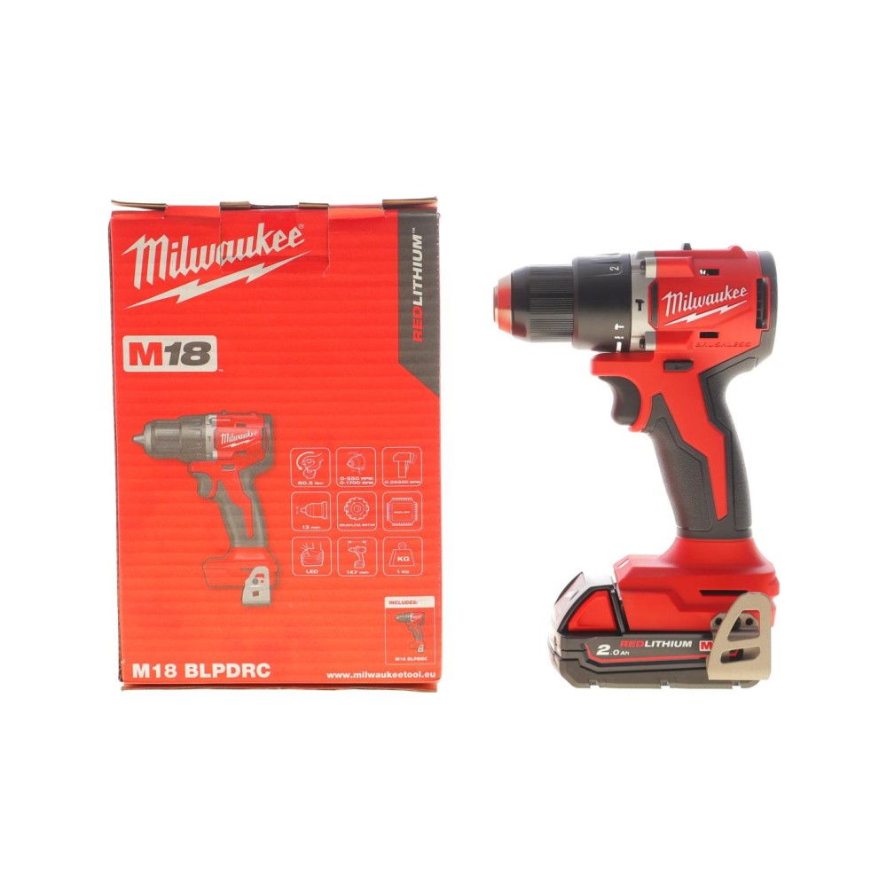 Дриль-шуруповерт акумуляторний M18 BLPDRC‑0 (60 Nm/18V) 0–1700 об/хв (+АКБ)
