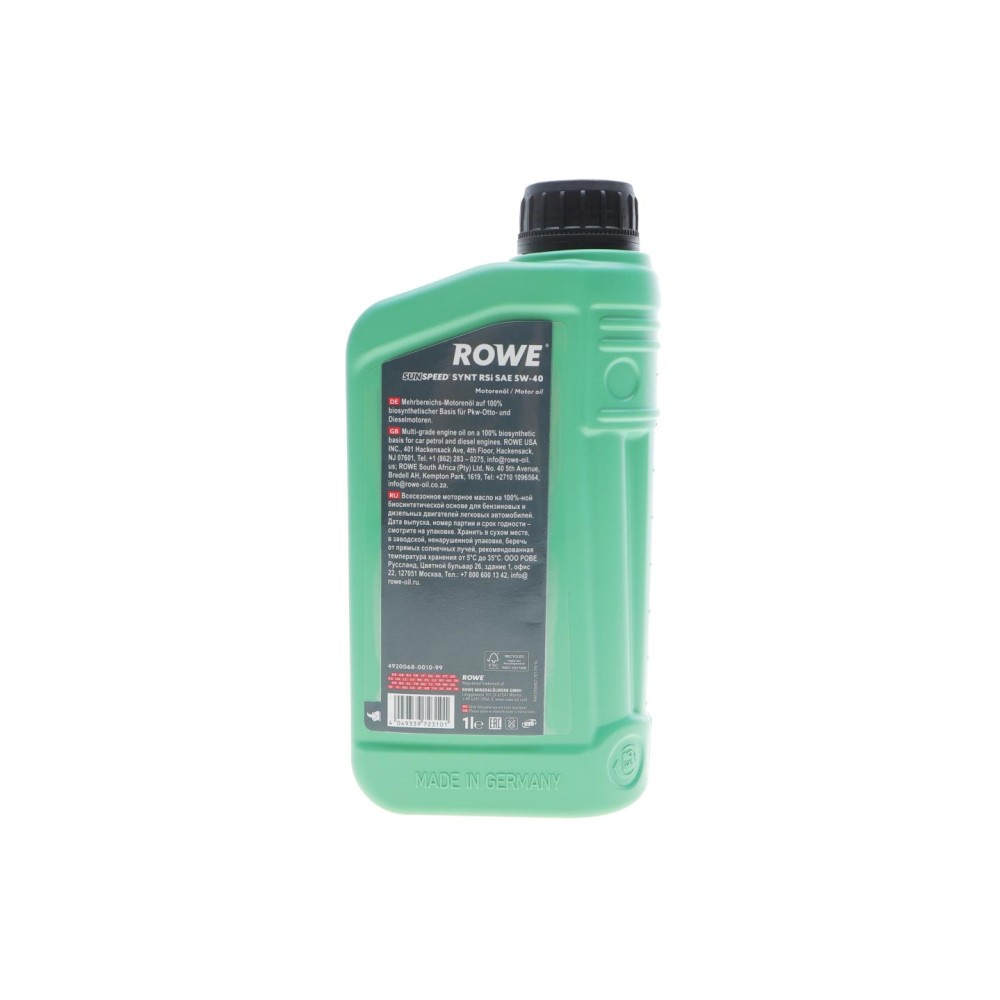 Олива 5W40 SUNSPEED SYNT RSi (1L) (MB 229.3/226.5/Porsche A40/VW 502 00/505 00/RN 0700/0710)